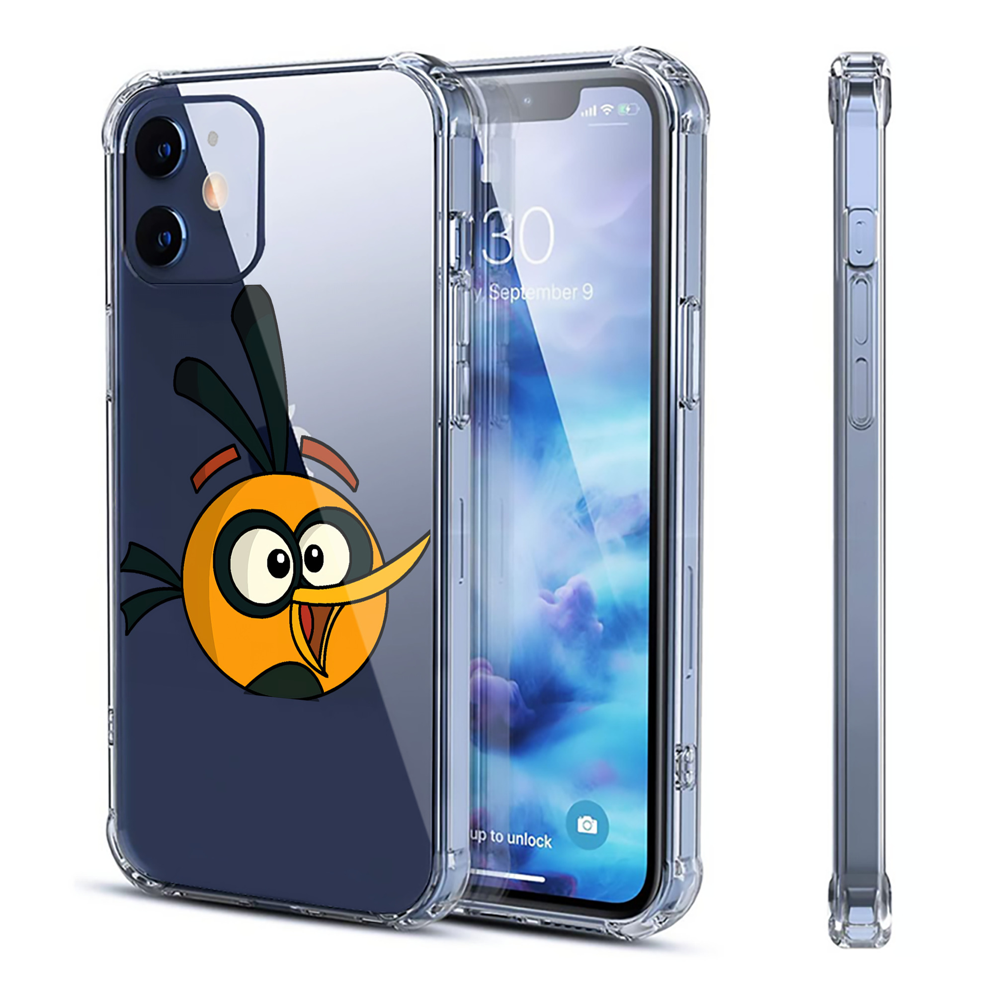 （画像用） Angry Birds アングリーバード 【iPhone 12シリーズ対応】透明スマホケース（クリアソフトケース）